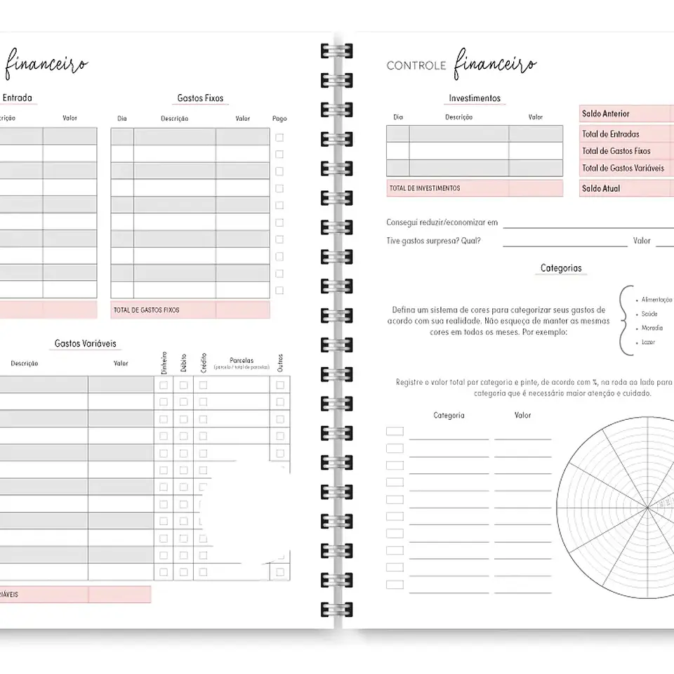 Arquivo Miolo Planner Cores 2026 - Trilha de Papel 4