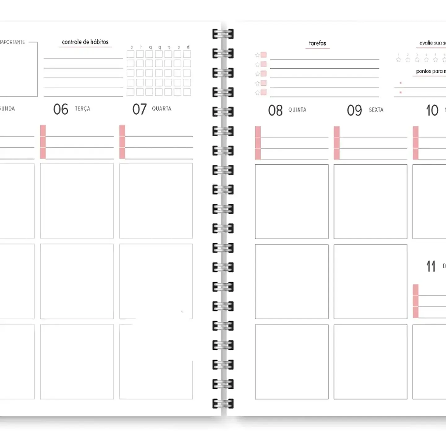 Arquivo Miolo Planner Cores 2026 - Trilha de Papel 5