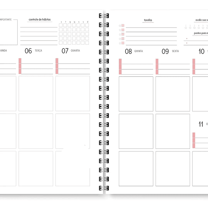 Arquivo Miolo Planner Cores 2026 - Trilha de Papel 5
