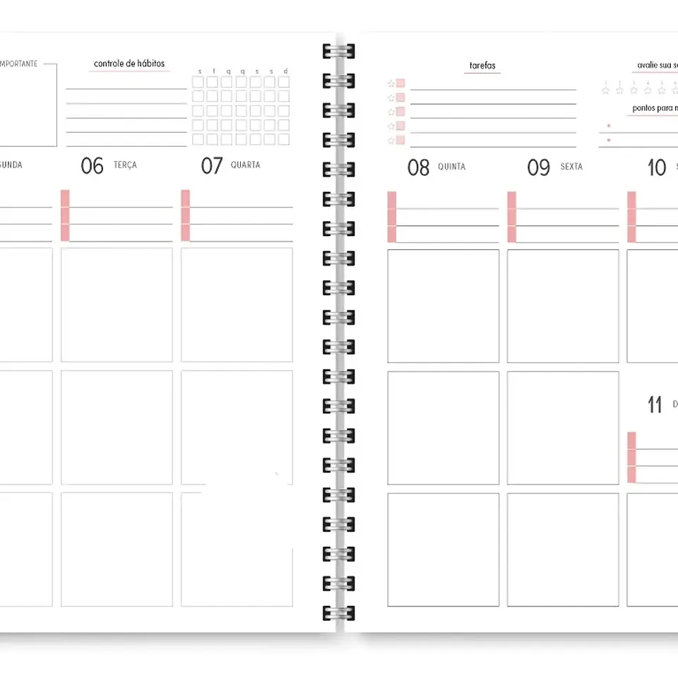 Arquivo Miolo Planner Cores 2026 - Trilha de Papel 5