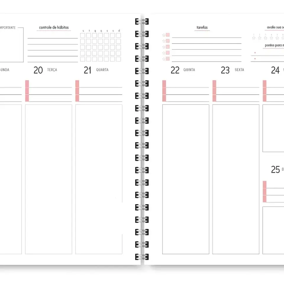 Arquivo Miolo Planner Cores 2026 - Trilha de Papel 6