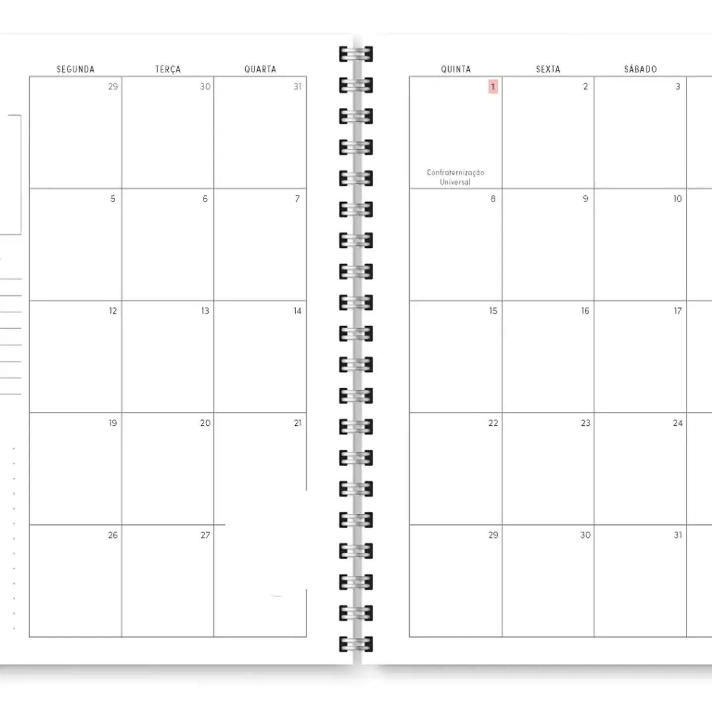 Arquivo Miolo Planner Cores 2026 - Trilha de Papel 11