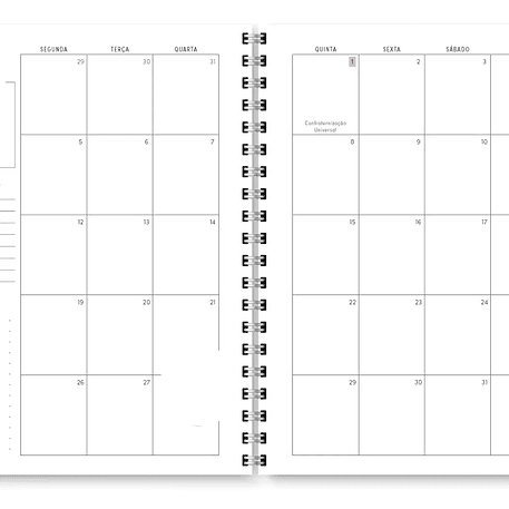 Arquivo Miolo Planner Cores 2026 - Trilha de Papel 11