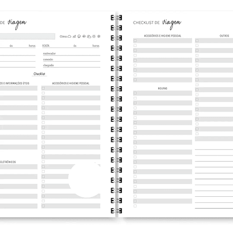 Arquivo Miolo Planner Cores 2026 - Trilha de Papel 12
