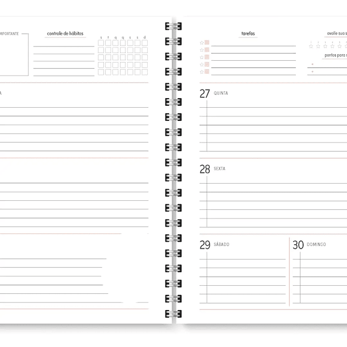 Arquivo Miolo Planner Cores 2026 - Trilha de Papel 13