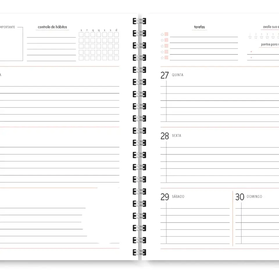 Arquivo Miolo Planner Cores 2026 - Trilha de Papel 13