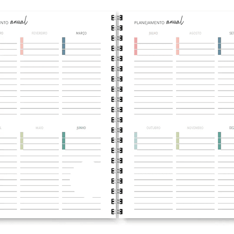 Arquivo Miolo Planner Cores 2026 - Trilha de Papel 14