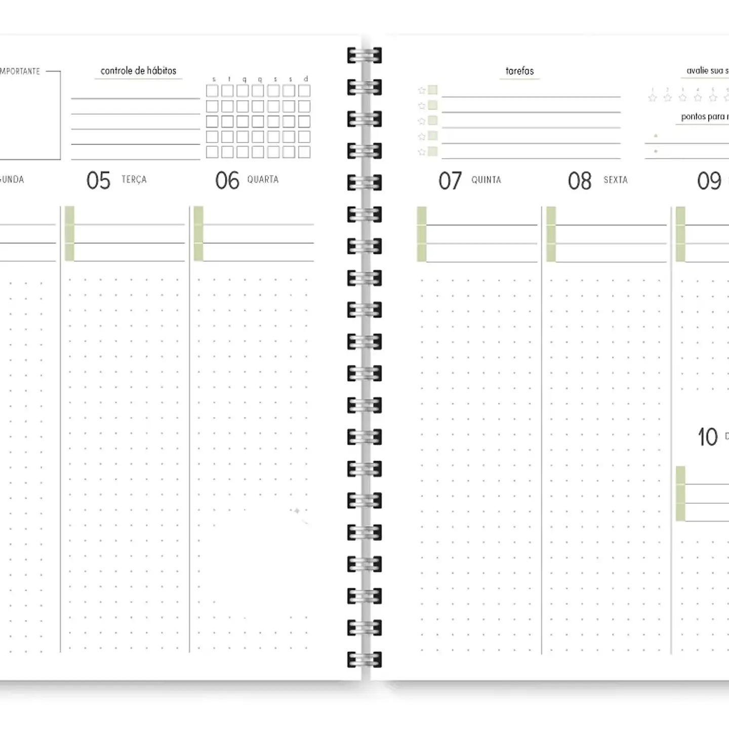Arquivo Miolo Planner Cores 2026 - Trilha de Papel 15