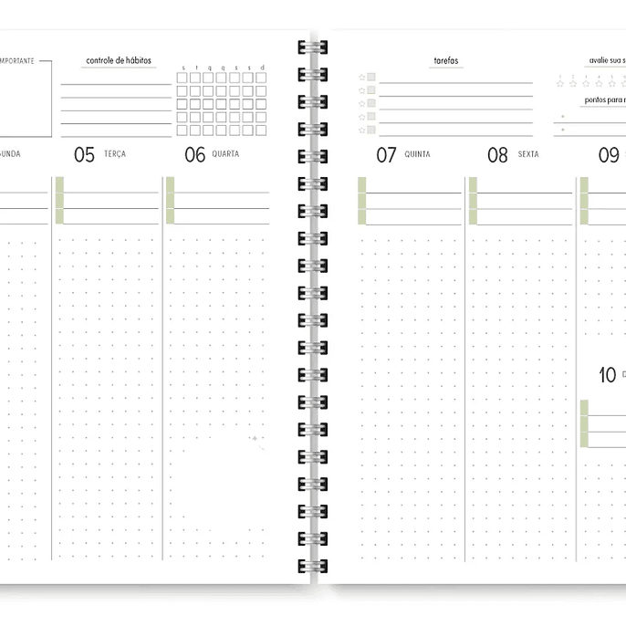 Arquivo Miolo Planner Cores 2026 - Trilha de Papel 15