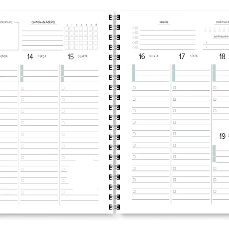 Arquivo Miolo Planner Cores 2026 - Trilha de Papel 16