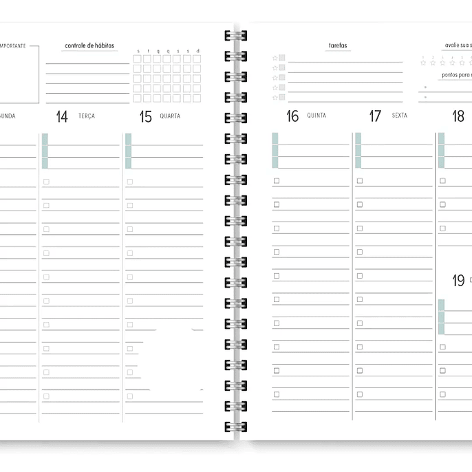 Arquivo Miolo Planner Cores 2026 - Trilha de Papel 16
