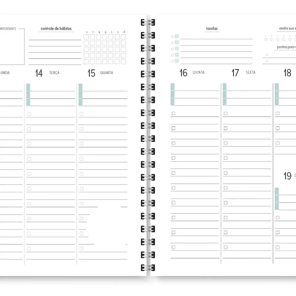 Arquivo Miolo Planner Cores 2026 - Trilha de Papel 16