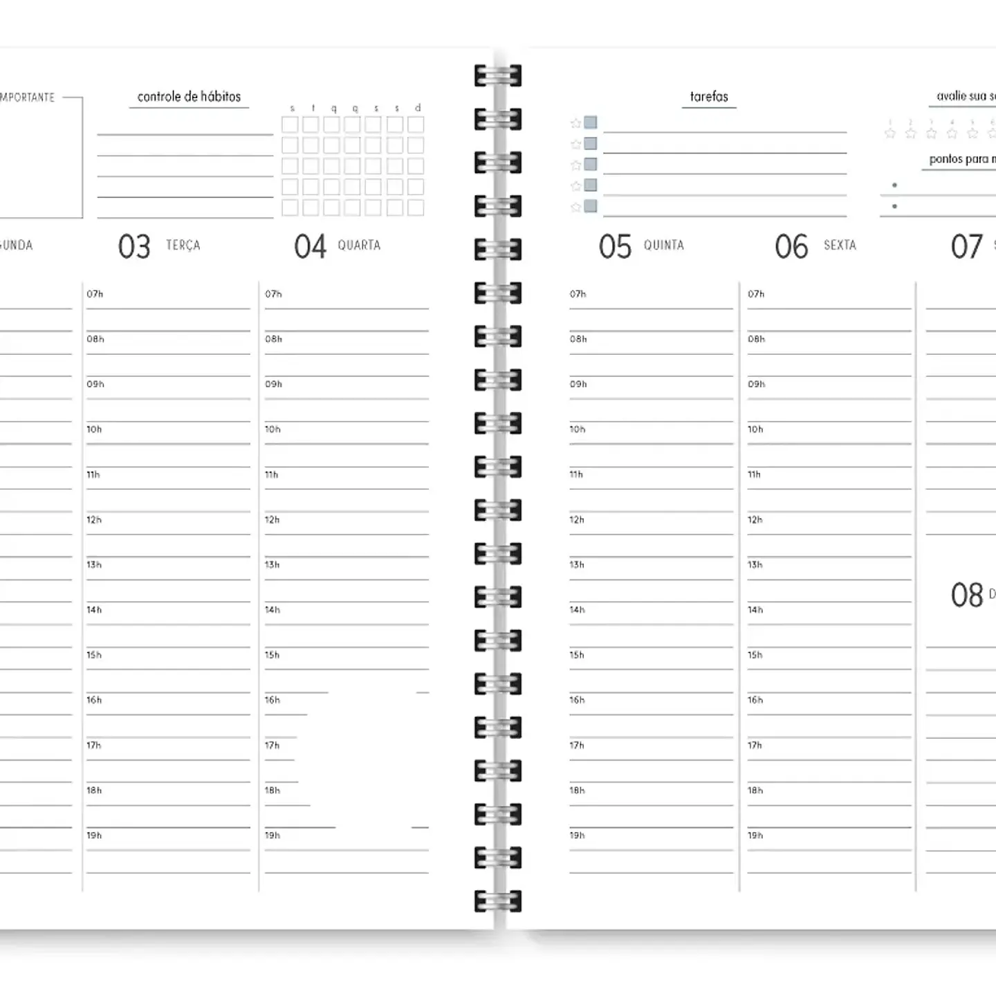 Arquivo Miolo Planner Cores 2026 - Trilha de Papel 17