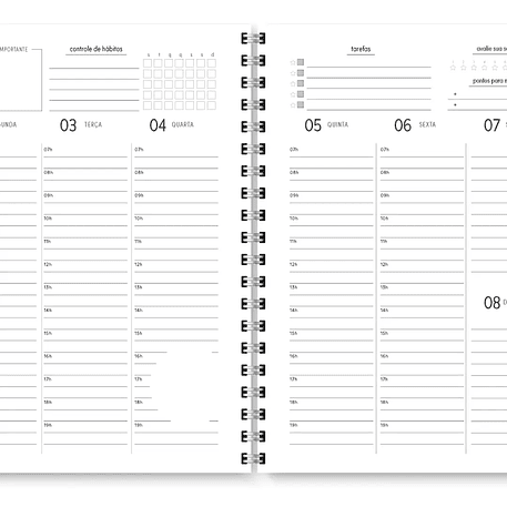 Arquivo Miolo Planner Cores 2026 - Trilha de Papel 17