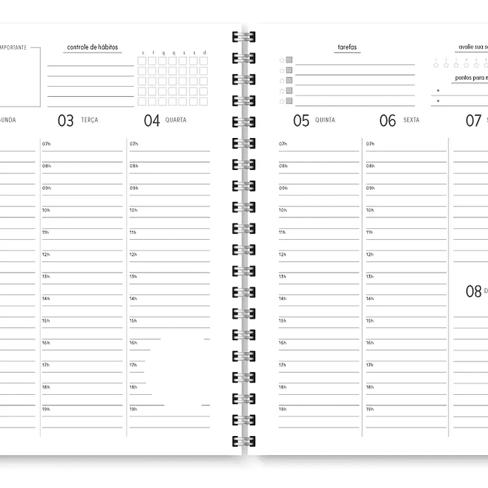 Arquivo Miolo Planner Cores 2026 - Trilha de Papel 17