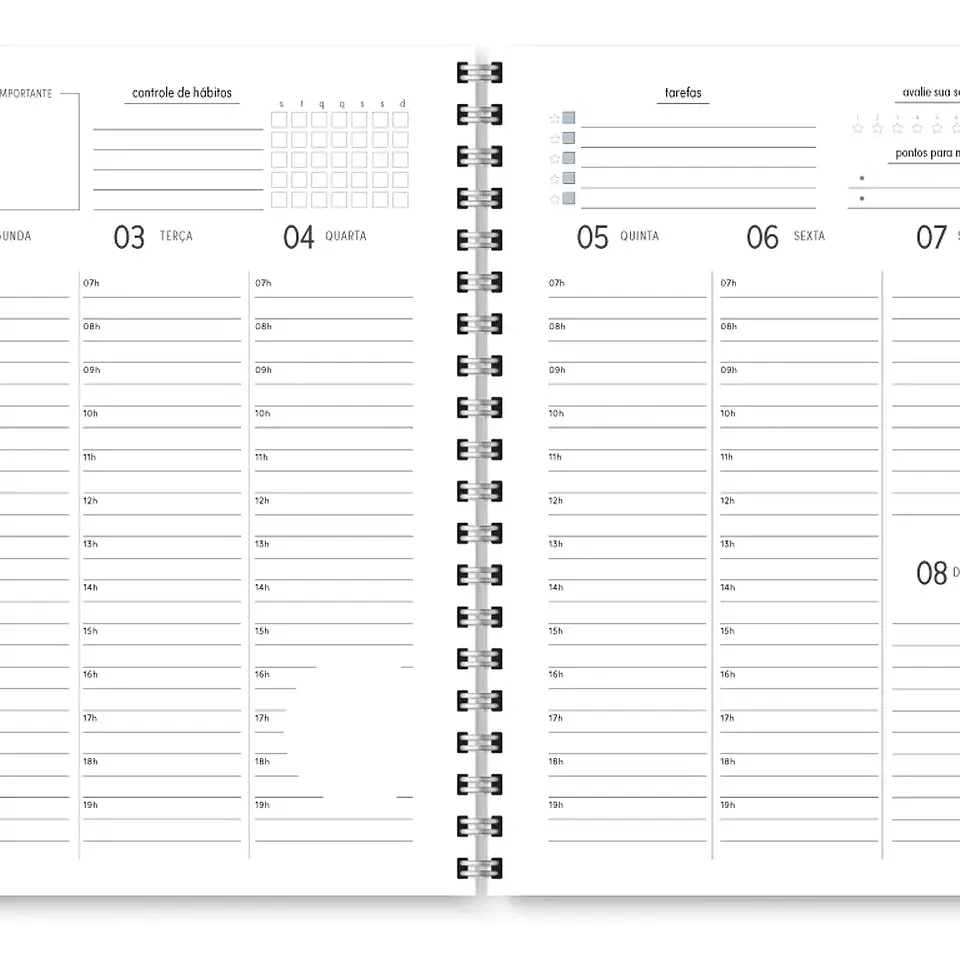 Arquivo Miolo Planner Cores 2026 - Trilha de Papel 17