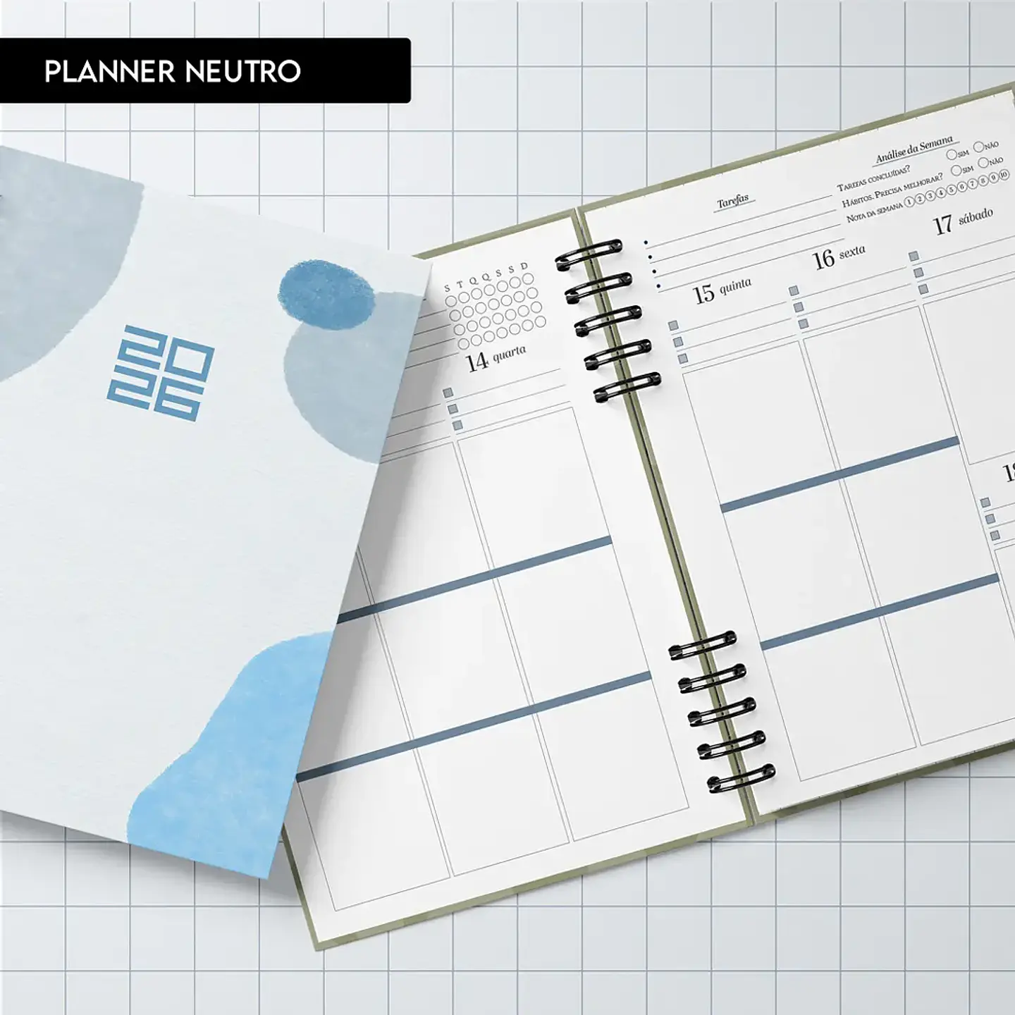 Arquivo Planner Neutro 2026 - Trilha de Papel 1