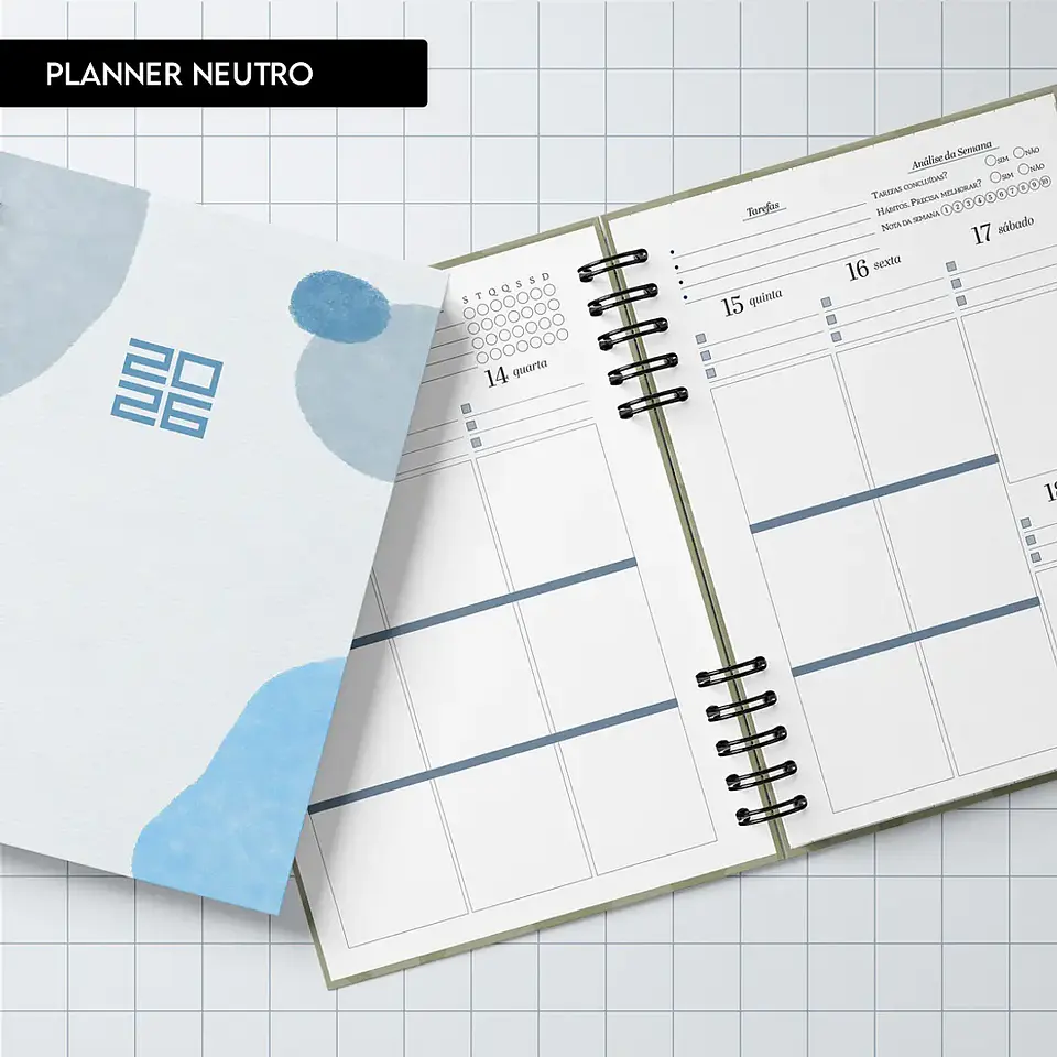 Arquivo Planner Neutro 2026 - Trilha de Papel 1