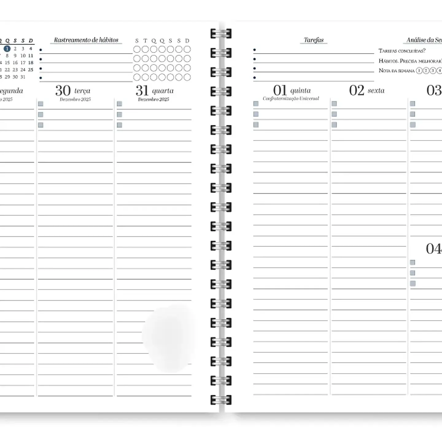 Arquivo Planner Neutro 2026 - Trilha de Papel 6