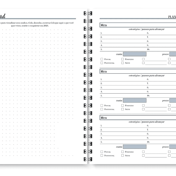 Arquivo Planner Neutro 2026 - Trilha de Papel 8