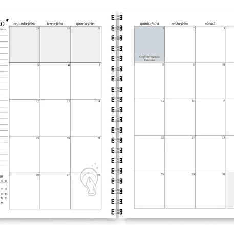 Arquivo Planner Neutro 2026 - Trilha de Papel 9