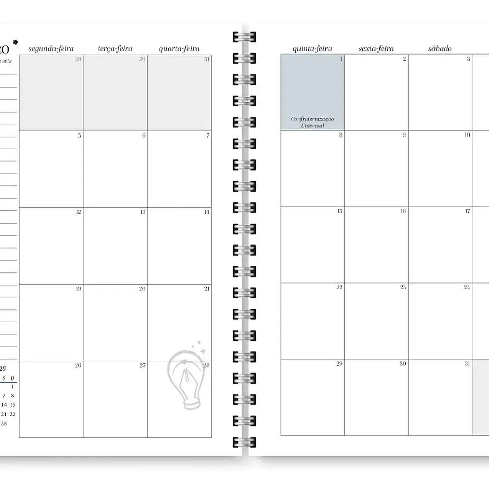 Arquivo Planner Neutro 2026 - Trilha de Papel 9