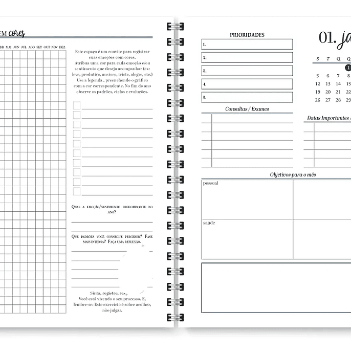 Arquivo Planner Neutro 2026 - Trilha de Papel 12