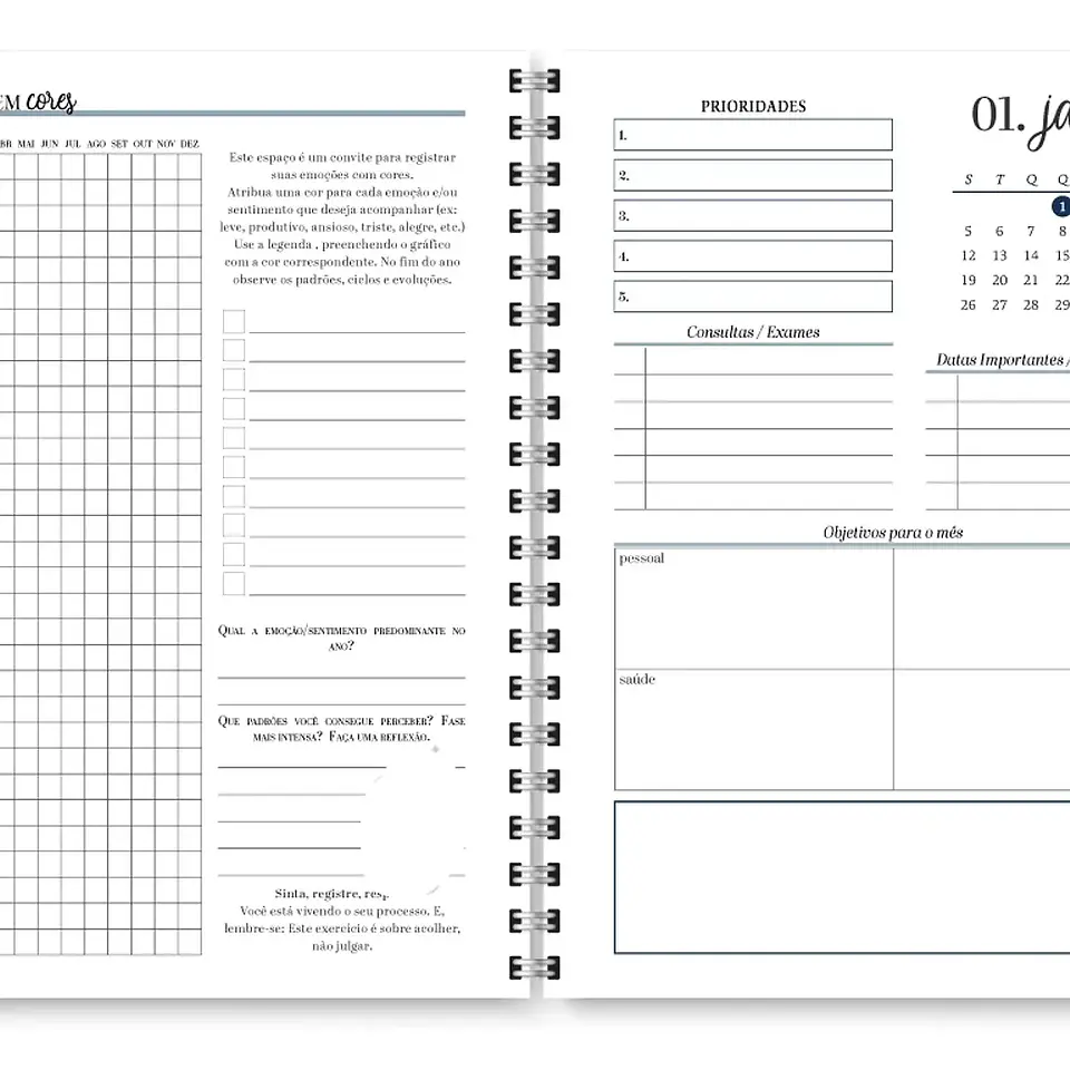 Arquivo Planner Neutro 2026 - Trilha de Papel 12