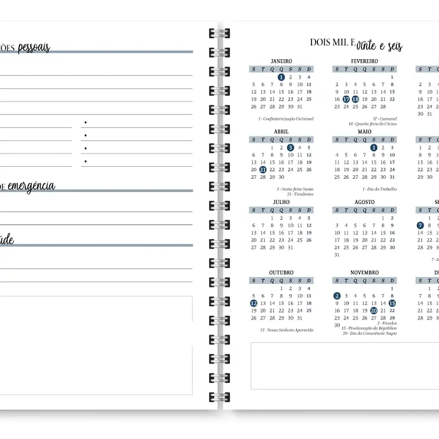 Arquivo Planner Neutro 2026 - Trilha de Papel 14