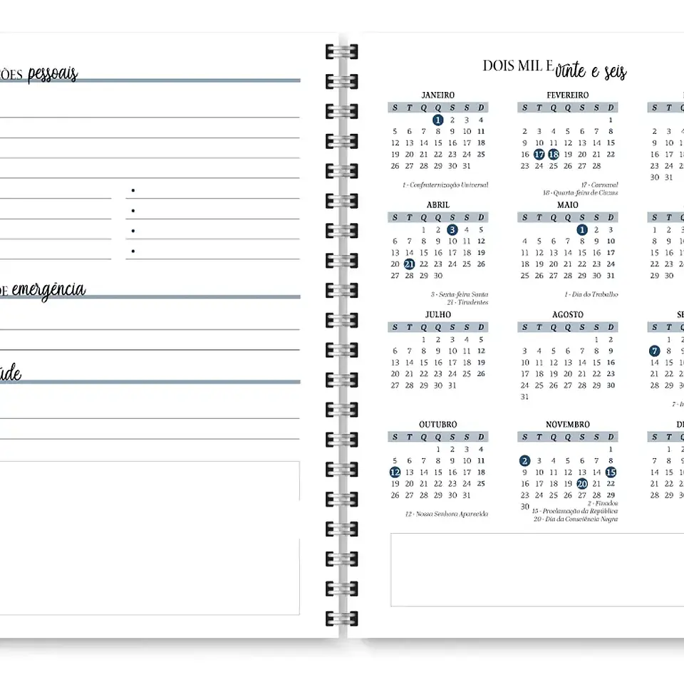 Arquivo Planner Neutro 2026 - Trilha de Papel 14