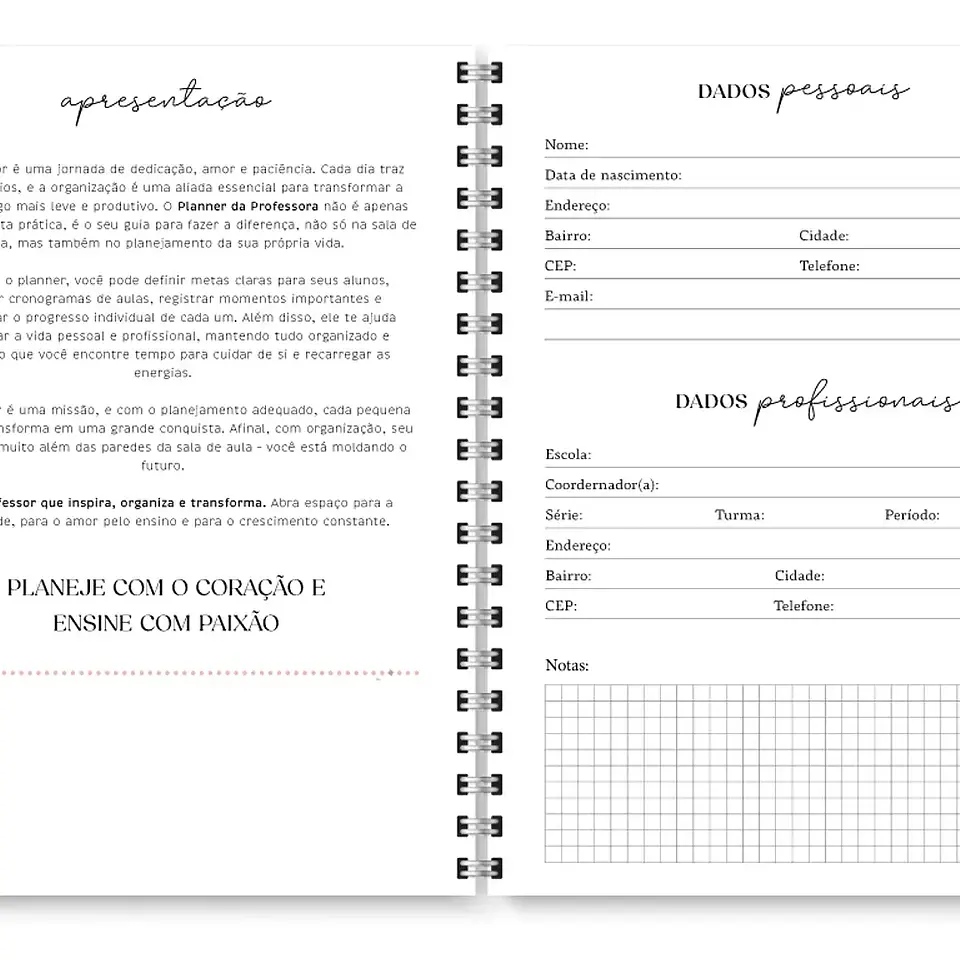 Arquivo Planner Professores - Trilha de Papel 10