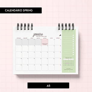 Arquivo Calendário Spring - Trilha de Papel