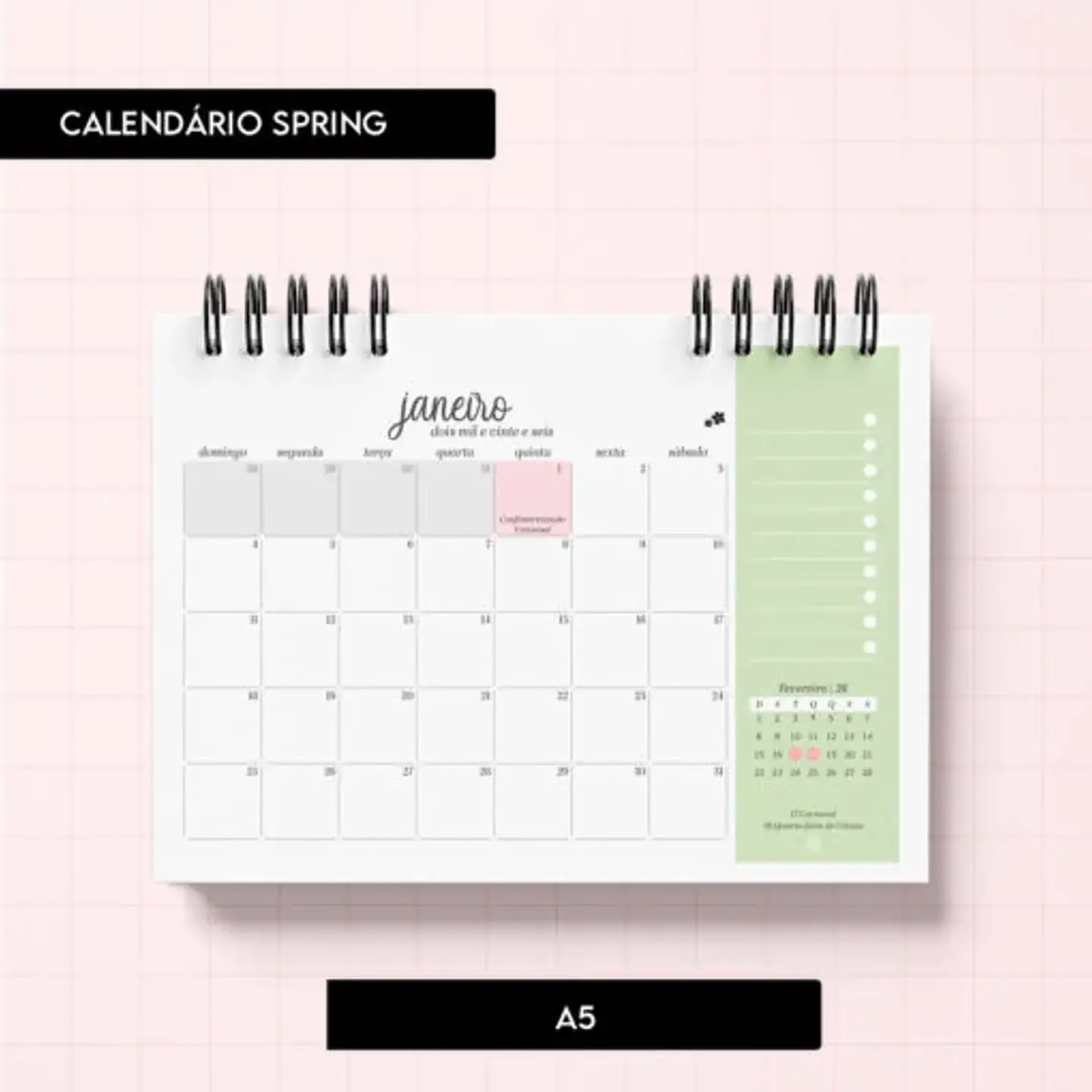 Arquivo Calendário Spring - Trilha de Papel 1