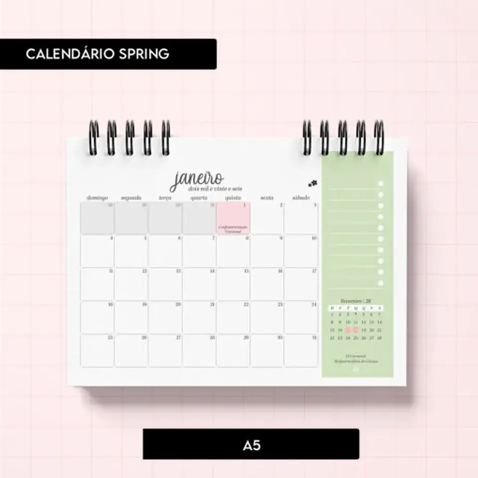 Arquivo Calendário Spring - Trilha de Papel 1