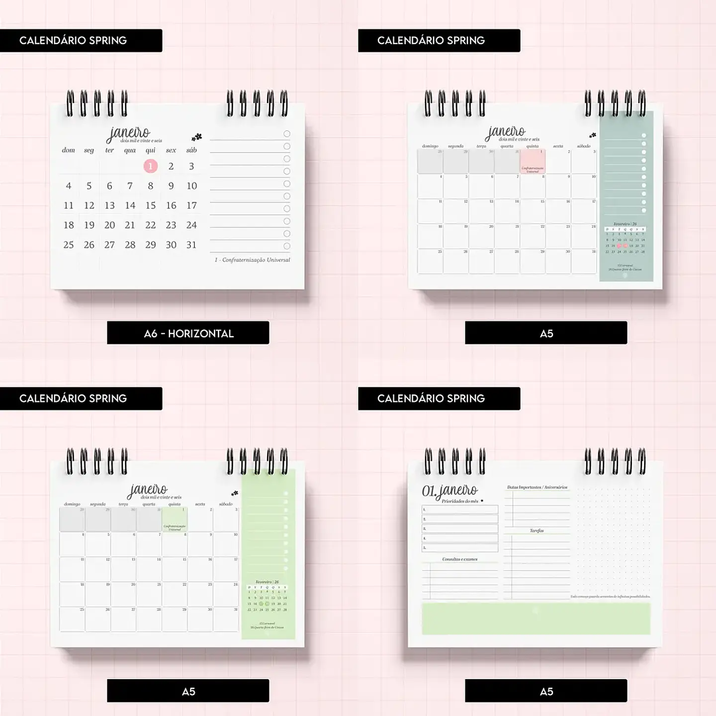 Arquivo Calendário Spring - Trilha de Papel 2