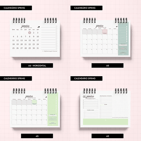 Arquivo Calendário Spring - Trilha de Papel 2