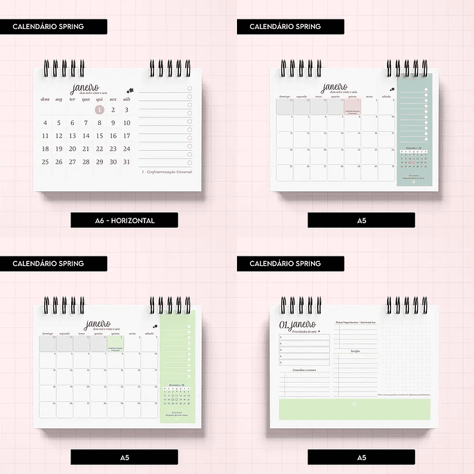 Arquivo Calendário Spring - Trilha de Papel 2