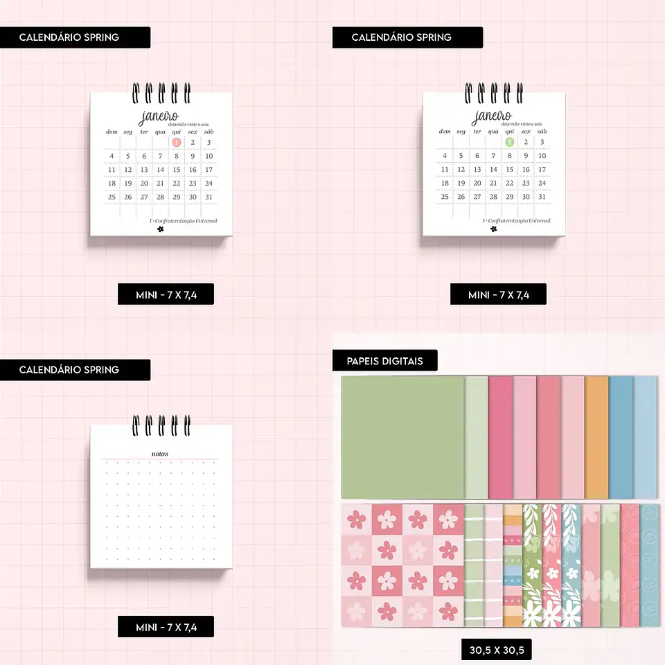 Arquivo Calendário Spring - Trilha de Papel 6