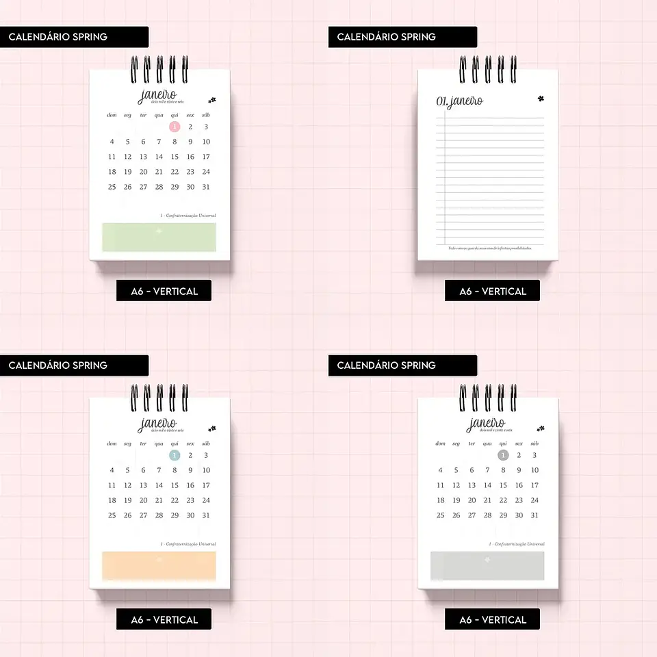 Arquivo Calendário Spring - Trilha de Papel 7