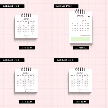 Arquivo Calendário Spring - Trilha de Papel 8