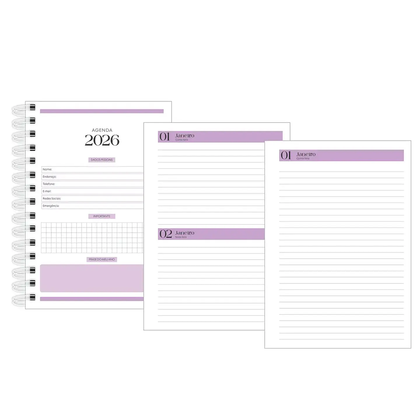 Arquivo Agenda Simples 05 Cores - Arquivos da Lari 4