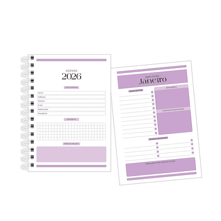 Arquivo Agenda Simples 05 Cores - Arquivos da Lari 5