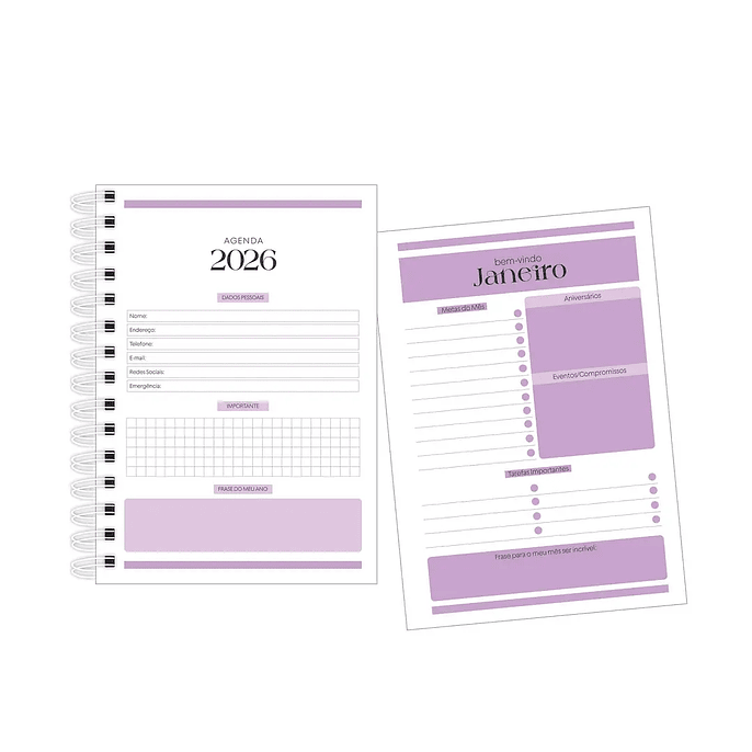 Arquivo Agenda Simples 05 Cores - Arquivos da Lari 5