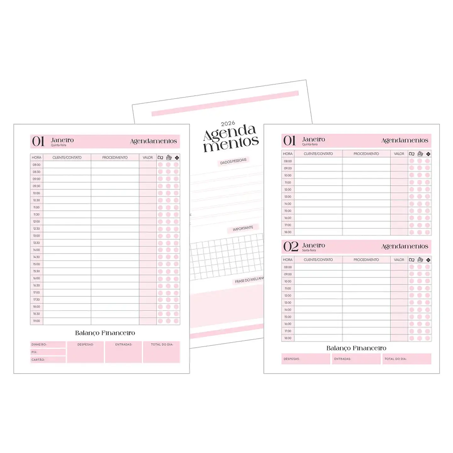 Arquivo Agendamentos Tradicionais 02 Cores - Arquivos da Lari 2