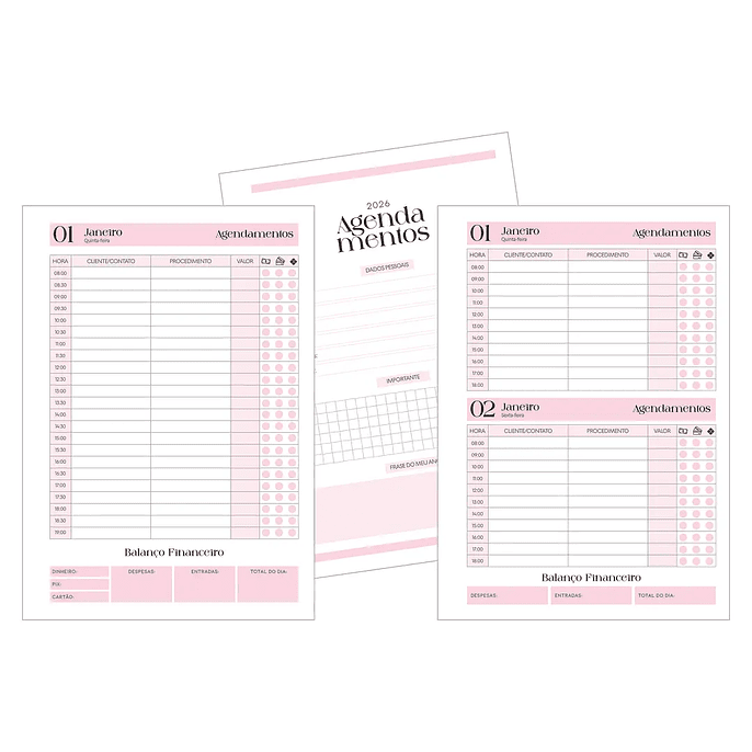 Arquivo Agendamentos Tradicionais 02 Cores - Arquivos da Lari 2