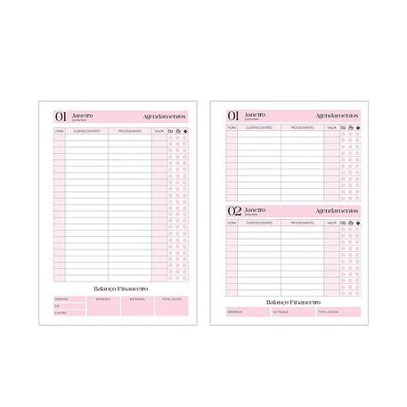 Arquivo Agendamentos Tradicionais 02 Cores - Arquivos da Lari 4