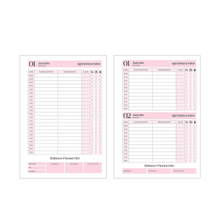 Arquivo Agendamentos Tradicionais 02 Cores - Arquivos da Lari 5