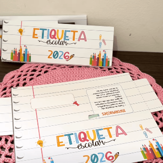 Arquivo Escolar Envelope para Etiquetas 1