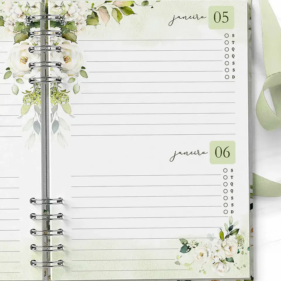 Arquivo Combo Agendas 2026 Perm Floral e Rosas Brancas - Bicho Papel 7