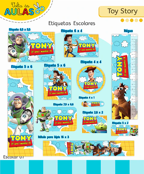 Arquivo Etiqueta Escolar Toy Story